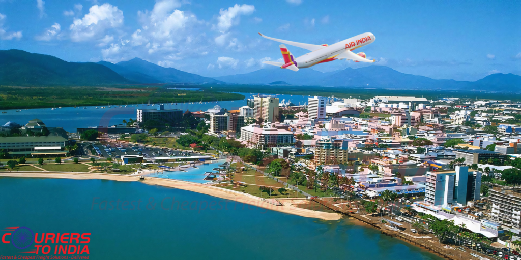 Door-to-door courier delivery from Cairns to India with free pickup and fast shipping