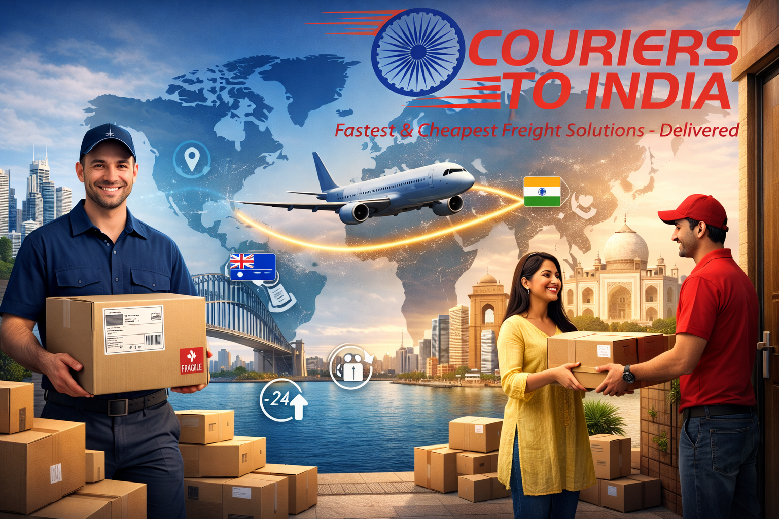International Courier Service Australia to India