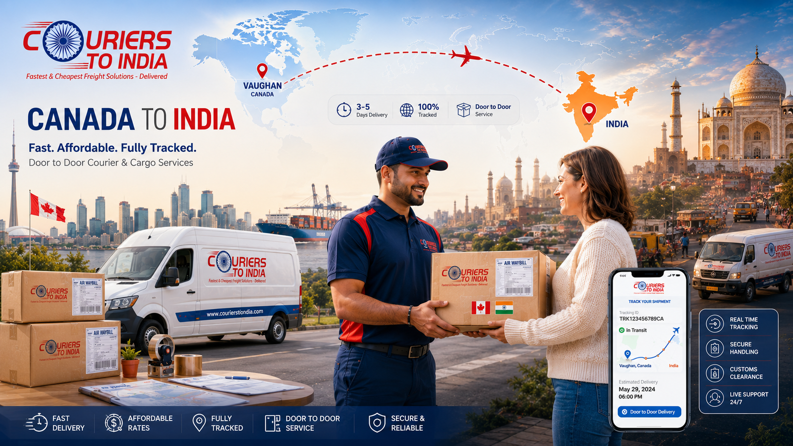 Courier to India from Vaughan- CTI