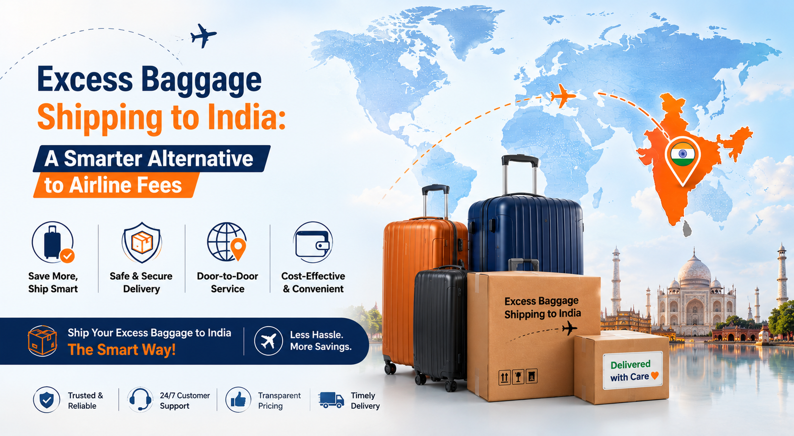 Excess Baggage Shipping to India A Smarter Alternative to Airline Fees