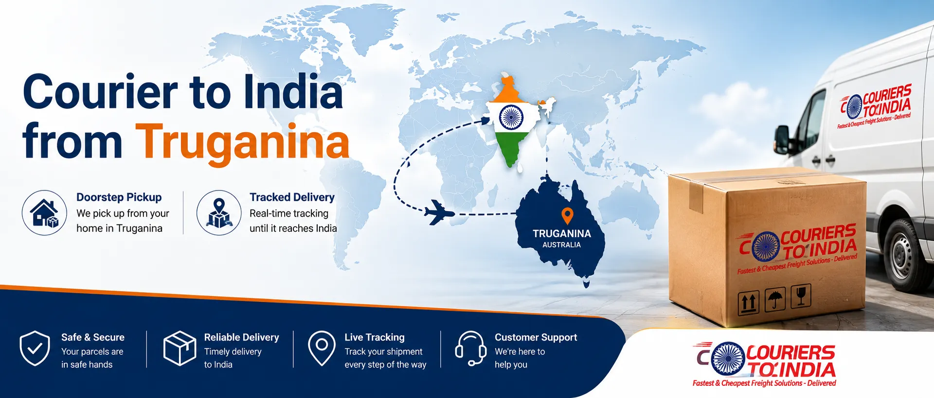 Courier to India from Truganina - Doorstep Pickup & Tracked Delivery