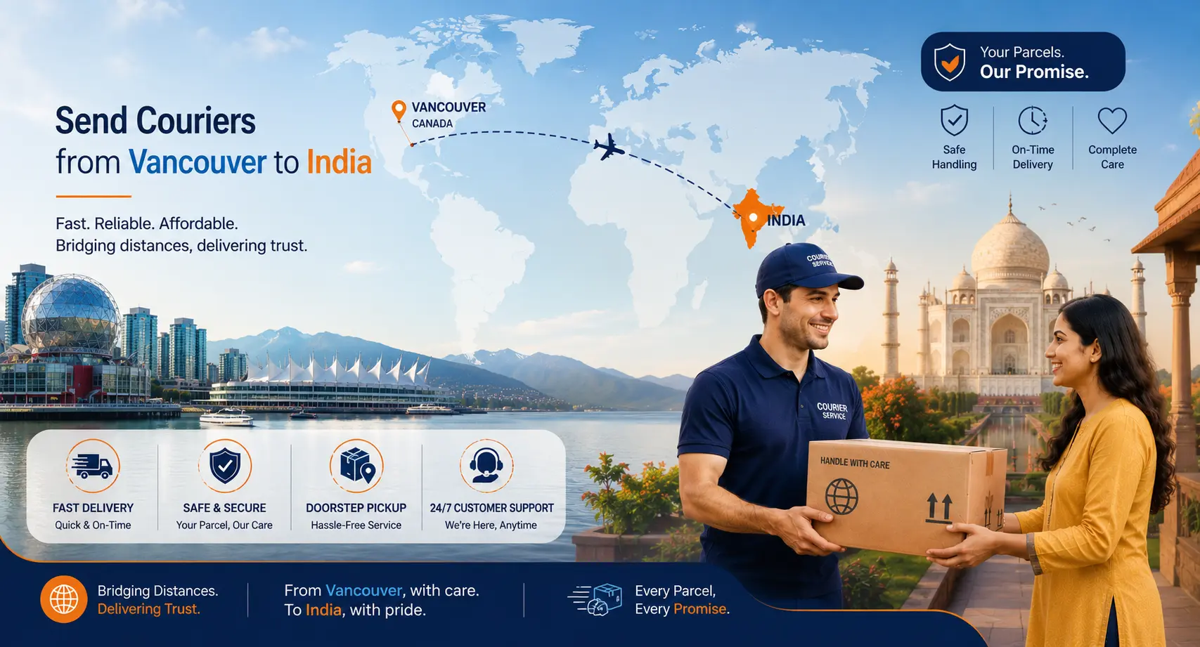 Courier to India from Vancouver