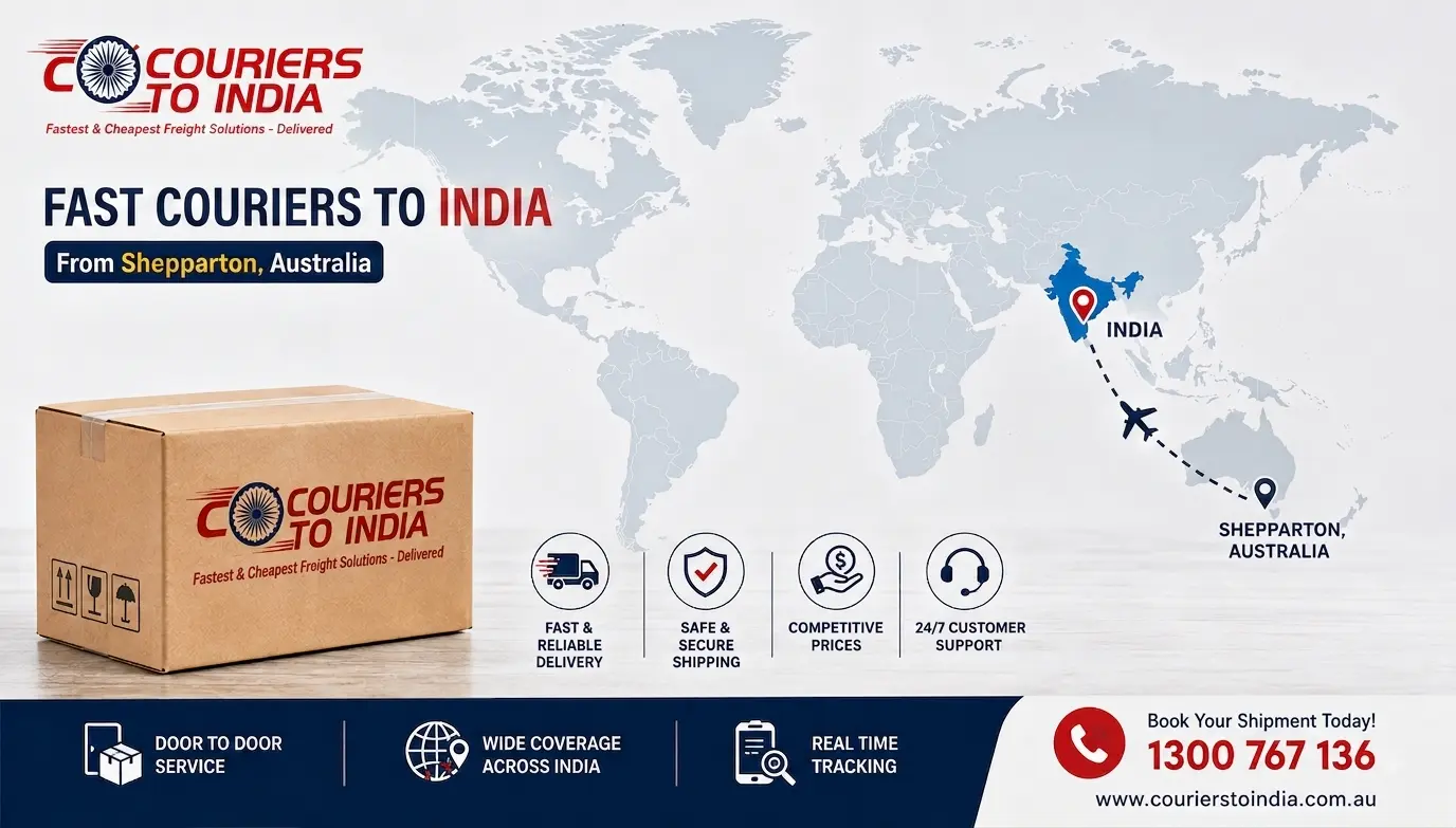 Courier to India from Shepparton
