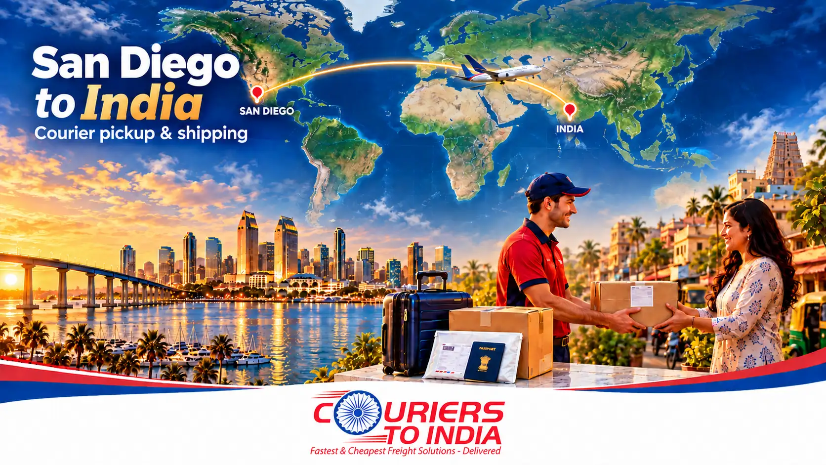 Courier to India from San Diego