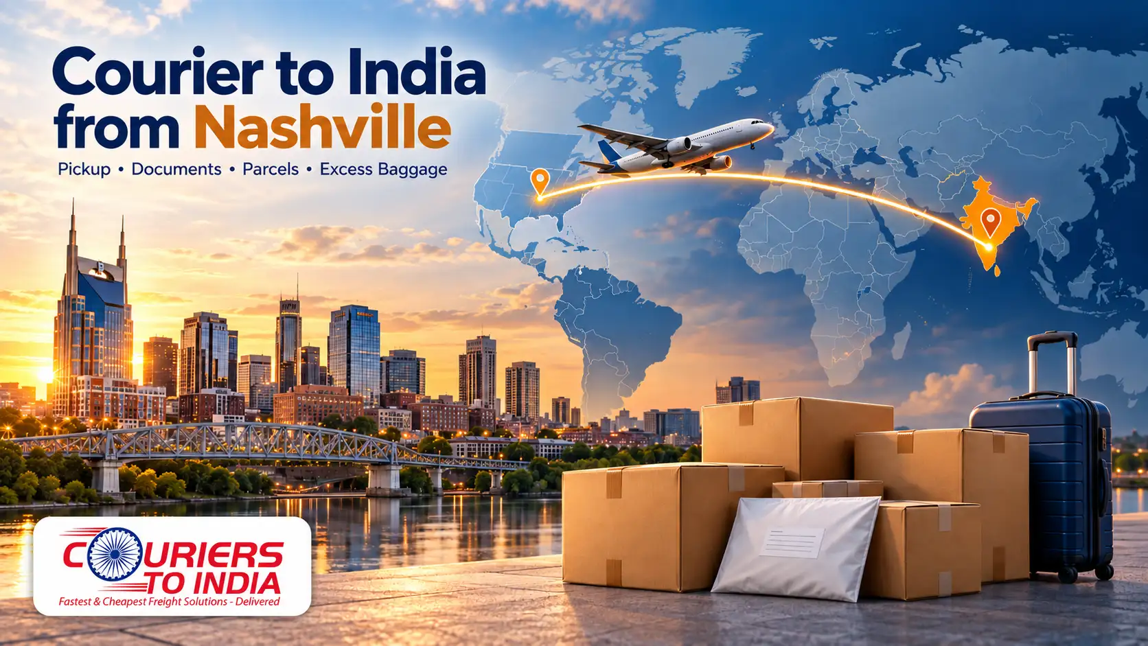 Nashville courier banner with India logo